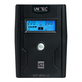 UPS (เครื่องสำรองไฟฟ้า) UNITEC ICT-800D - 800VA 480W