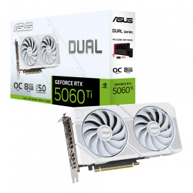 VGA (การ์ดแสดงผล) ASUS DUAL GEFORCE RTX 5060 TI 8GB GDDR7 WHITE OC EDITION