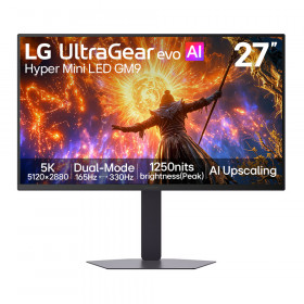 Monitor (จอมอนิเตอร์) LG UltraGear evo GM9 27GM950B-B - 27 Inch IPS 5K 165 QHD 330Hz Dual Mode Nvidia G-Sync Compatible AMD FreeSync Premium