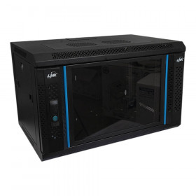 19 INCH WALL RACK (ตู้แร็ค) LINK CW1-60406G TEMPERED GLASS WALL RACK 6U - 60x40x37 CM 1 PART
