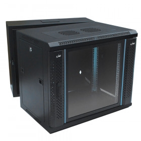 19 INCH WALL RACK (ตู้แร็ค) LINK CW2-60509G TEMPERED GLASS WALL RACK 9U - 60x50x50.5 CM 2 PART