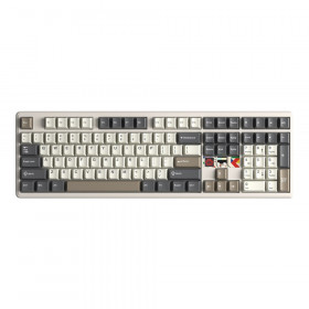 WIRELESS KEYBOARD (คีย์บอร์ดไร้สาย) AULA F108 PRO V2 - PANDA SWITCH RGB EN/TH BEIGE-COFFEE-DRAK GRAY