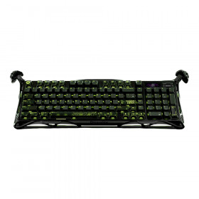 WIRELESS KEYBOARD (คีย์บอร์ดไร้สาย) GRAVASTAR MERCURY K98 PRO - GRAVASTAR CUSTOM UFO MECHANICAL SWITCH RGB EN PHANTOM BLACK