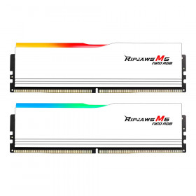 32GB (16GBx2) DDR5 6000MHz RAM (หน่วยความจำ) G.SKILL RIPJAWS M5 NEO RGB - AMD EXPO INTEL XMP CL36 WHITE