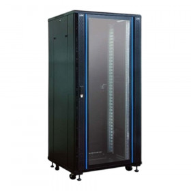 19 INCH WALL RACK (ตู้แร็ค) LINK CH-60627GS TEMPERED GLASS RACK 27U - 60x60x140 CM BLACK