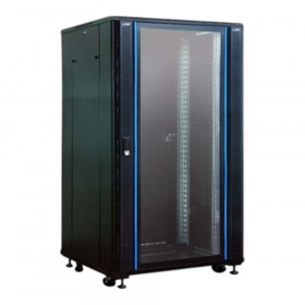 19 INCH WALL RACK (ตู้แร็ค) LINK CH-60815GS TEMPERED GLASS RACK 15U - 60x80x88 CM BLACK