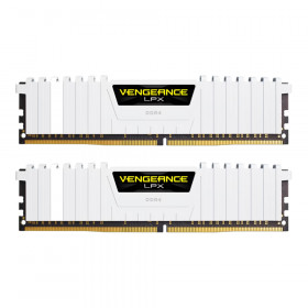 16GB (8GBx2) DDR4 3200MHz RAM (หน่วยความจำ) CORSAIR VENGEANCE LPX DDR4 - INTEL XMP CL16 WHITE CMK16GX4M2E3200C16W