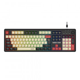 KEYBOARD (คีย์บอร์ด) SIGNO KB-714BLK NESTTER - RUBBER DOME SWITCH RGB EN/TH BLACK-WHITE-RED