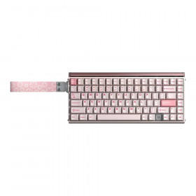 WIRELESS KEYBOARD (คีย์บอร์ดไร้สาย) AULA HERO 75 HE - MISTCLOUD MAGNETIC SWITCH RGB EN/TH PINK