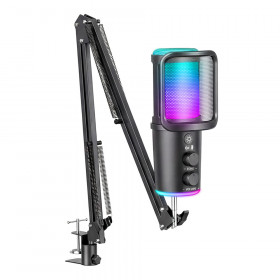 MICROPHONE (ไมโครโฟน) ONIKUMA M530 USB CONDENSER - RGB BLACK