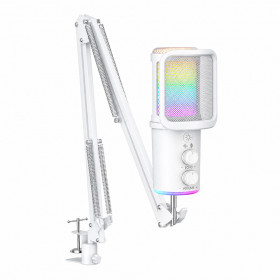 MICROPHONE (ไมโครโฟน) ONIKUMA M530 USB CONDENSER - RGB WHITE