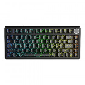 WIRELESS KEYBOARD (คีย์บอร์ดไร้สาย) AULA F75 HE - BLACK KING MAGNETIC SWITCH RGB EN BLACK CONTOUR
