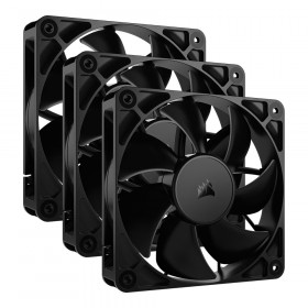 CASE FAN (พัดลมเคส) CORSAIR RS120 - 120MM PWM BLACK CO-9050189-WW 3-PACK