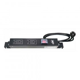 PLUG (ปลั๊กไฟ) LINK CH-10304A PDU - 4 TIS OUTLET 1 x SWITCH 3680W 3M + LIGHTING SWITCH W/GUARD 16A ELECTRONIC CIRCUIT BREAKER BLACK