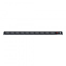 PLUG (ปลั๊กไฟ) LINK CH-10320A PDU - 20 x TIS OUTLET 1 x SWITCH 3680W 3M + LIGHTING SWITCH W/GUARD 16A ELECTRONIC CIRCUIT BREAKER BLACK