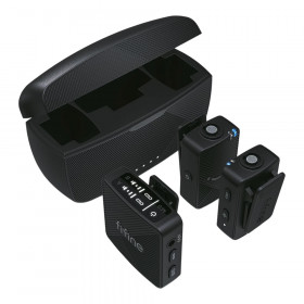 WIRELESS MICROPHONE (ไมโครโฟนไร้สาย) FIFINE M9 DUAL WIRELESS LAV MICROPHONES SYSTEM WITH CHANGING CASE