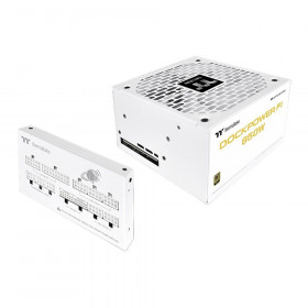 POWER SUPPLY (อุปกรณ์จ่ายไฟ) THERMALTAKE DOCKPOWER FI SNOW 850W - 850W 80 PLUS GOLD ATX WHITE