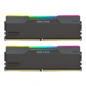128GB (64GBx2) DDR5 6000MHz RAM (หน่วยความจำ) KLEVV CRAS V RGB - AMD EXPO INTEL XMP CL32 BLACK KD5CGUB80-60A320G