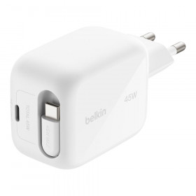 CHARGER (ที่ชาร์จ) BELKIN ULTRACHARGE RETRACTABLE GaN WALL CHARGER - 45W WHITE WCH023THWH
