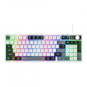 KEYBOARD (คีย์บอร์ด) FANTECH K516 HAYATE - RUBBER DOME SWITCH RGB EN/TH WHITE
