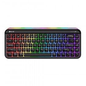 WIRELESS KEYBOARD (คีย์บอร์ดไร้สาย) AJAZZ AF68 - RUBBER DOME SWITCH RGB EN BLACK