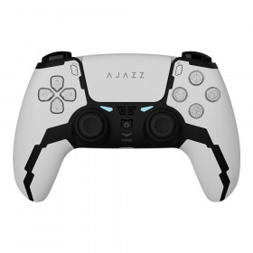WIRELESS CONTROLLER (คอนโทรลเลอร์ไร้สาย) AJAZZ GP100PS - WIRE + BLUETOOTH WHITE GP100PS-W24BT-W