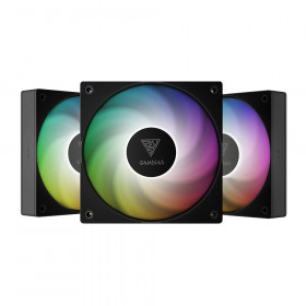 CASE FAN (พัดลมเคส) GAMDIAS NOTUS M1-1203 ARGB - 120MM ARGB PWM BLACK 3-PACK