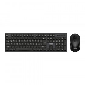 WIRELESS KEYBOARD & MOUSE (คีย์บอร์ดและเมาส์ไร้สาย) ANITECH PA816 - BLACK