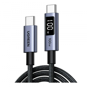 CHARGER CABLE (สายชาร์จ) UGREEN L529 - 100W USB-C TO USB-C PD 2M BLACK 65863
