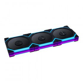 CASE FAN (พัดลมเคส) LIAN LI UNI FAN SL FLEX 120 - 120MM ARGB PWM BLACK 12SL1F3B 3-PACK