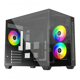 CASE (เคส) ID-COOLING VIEW 500 ARGB - MICRO-ATX BLACK