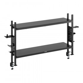 MONITOR STAND (ชั้นวางจอ) ERGONOZ DOUBLE-DECK SHELF - 1237 x 300 x 834 MM BLACK EGN-PANEL04-130-B