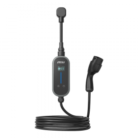 PORTABLE EV CHARGER (เครื่องชาร์จรถยนต์ไฟฟ้าพกพา) MSI EZGO MS-C806 - EU 32A 1 PHASE BT TITAN GRAY