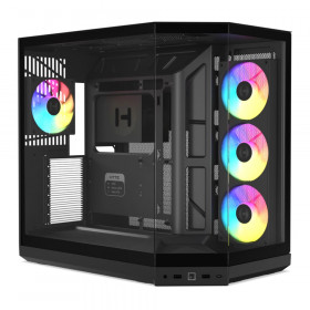 CASE (เคส) HYTE Y50 RGB - E-ATX PITCH BLACK