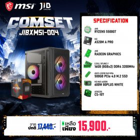 COMPUTER SET JIBXMSI-004 RYZEN 5 5500GT / ON BOARD / A520 / DDR4 16GB / M.2 500GB