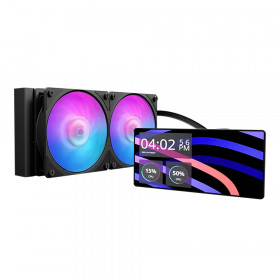CPU LIQUID COOLER (ระบบระบายความร้อนด้วยน้ำ) COOLER MASTER MASTERLIQUID CORE LCD 6 INCH 240 ARGB - BLACK MLW-D24M-A24PA-L1