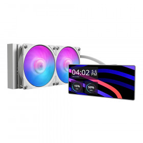 CPU LIQUID COOLER (ระบบระบายความร้อนด้วยน้ำ) COOLER MASTER MASTERLIQUID CORE LCD 6 INCH 240 ARGB - WHITE MLW-D24M-A24PA-LW