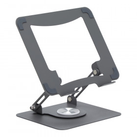 LAPTOP STAND (แท่นวางแล็ปท็อป) LUMIVIDA LPS01-4 - 360 DEGREE ROTATING FOLDABLE LAPTOP RISER DARK GREY