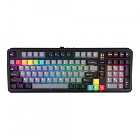 WIRELESS KEYBOARD (คีย์บอร์ดไร้สาย) EGA TYPE CMK11 - CREAMSICLE ORANGE SWITCH EN/TH RGB NEW BLACK