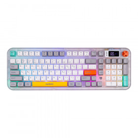 WIRELESS KEYBOARD (คีย์บอร์ดไร้สาย) NUBWO NK58 - RUBBER DOME SWITCH RGB EN/TH TRANSLUCENT