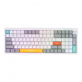 WIRELESS KEYBOARD (คีย์บอร์ดไร้สาย) NUBWO NK59 - RUBBER DOME SWITCH RGB EN/TH WHITE