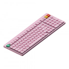 WIRELESS KEYBOARD (คีย์บอร์ดไร้สาย) NUPHY NODE 100 LOW-PROFILE - RED NANO SWITCH RGB EN/TH LIGHT PINK N100N-P1-TH