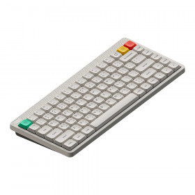 WIRELESS KEYBOARD (คีย์บอร์ดไร้สาย) NUPHY NODE 75 LOW-PROFILE - RED NANO SWITCH RGB EN/TH LUNAR WHITE N75N-W1-TH