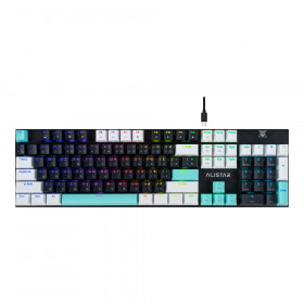 KEYBOARD (คีย์บอร์ด) NUBWO X33MAX ALISTAR - OTEMU BLUE SWITCH RGB EN/TH BLACK-WHITE