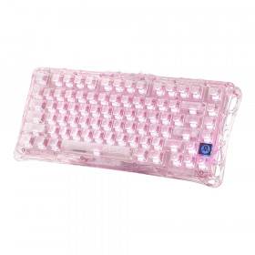 WIRELESS KEYBOARD (คีย์บอร์ดไร้สาย) GRAVASTAR MERCURY K1 LITE - GRAVASTAR CUSTOM LINEAR SWITCH RGB EN CRYSTAL ROSE