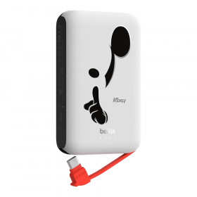 POWER BANK (พาวเวอร์แบงค์) BELKIN BOOSTCHARGE 10K WITH INTEGRATED CABLE DISNEY COLLECTION - 10000 mAh ARTMICKEY BPB021QCBW-DY