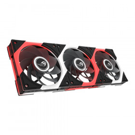 CASE FAN (พัดลมเคส) ASUS ROG EURUX GR120 ARGB REVERSE - 120MM ARGB PWM REVERSE BLADE BLACK 3-PACK
