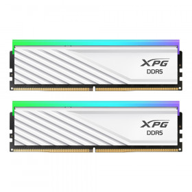 32GB (16GBx2) DDR5 5600MHz RAM (หน่วยความจำ) ADATA XPG LANCER BLADE RGB DDR5 - AMD EXPO INTEL XMP CL46 WHITE AX5U5600C4616G-DTLABRWH