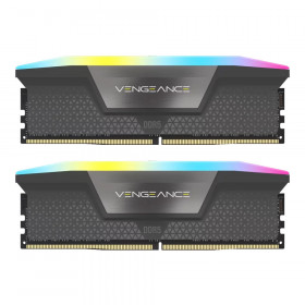 64GB (32GBx2) DDR5 6000MHz RAM (หน่วยความจำ) CORSAIR VENGEANCE RGB DDR5 - AMD EXPO INTEL XMP CL40 GRAY CMH64GX5M2D6000Z40