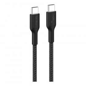 CHARGER CABLE (สายชาร์จ) BELKIN BOOSTCHARGE PRO - BRAIDED USB-C TO USB-C CABLE 60W 2M BLACK CAB024FQ2MBK